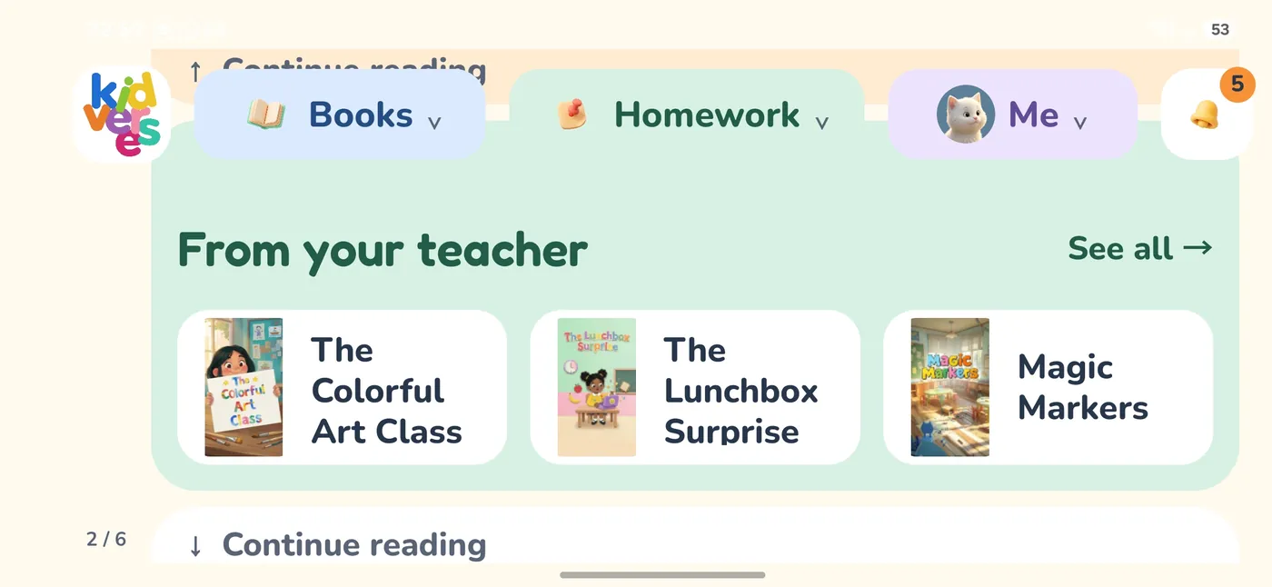 From your teacher: books assigned in class, on the mobile app
